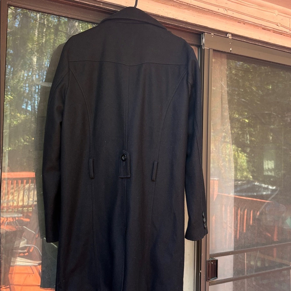 Women's Black Pea Coat - Picture 3 of 3